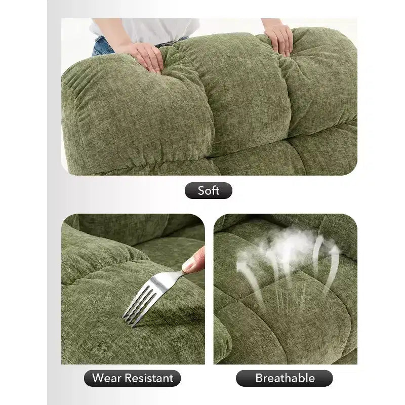 Fauteuil inclinable, Fauteuil à bascule pivotant à 360° pour petits espaces, Fauteuil de crèche en tissu rembourré avec poches latérales pour salon, Cadre en acier Q235
