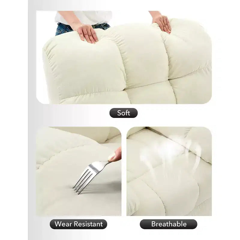 Fauteuil inclinable, Fauteuil à bascule pivotant à 360° pour petits espaces, Fauteuil de crèche en tissu rembourré avec poches latérales pour salon, Cadre en acier Q235