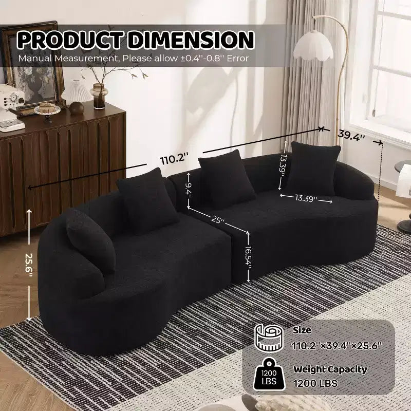 110 Canapé modulaire sectionnel avec compression complète