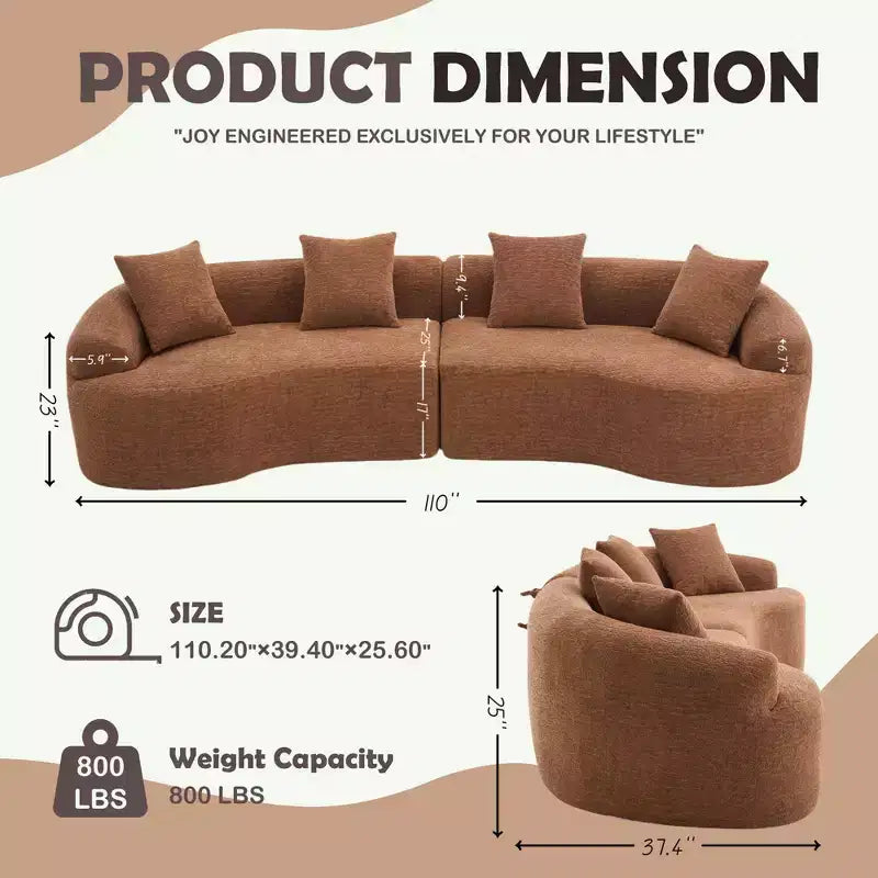 110 Canapé modulaire sectionnel avec compression complète
