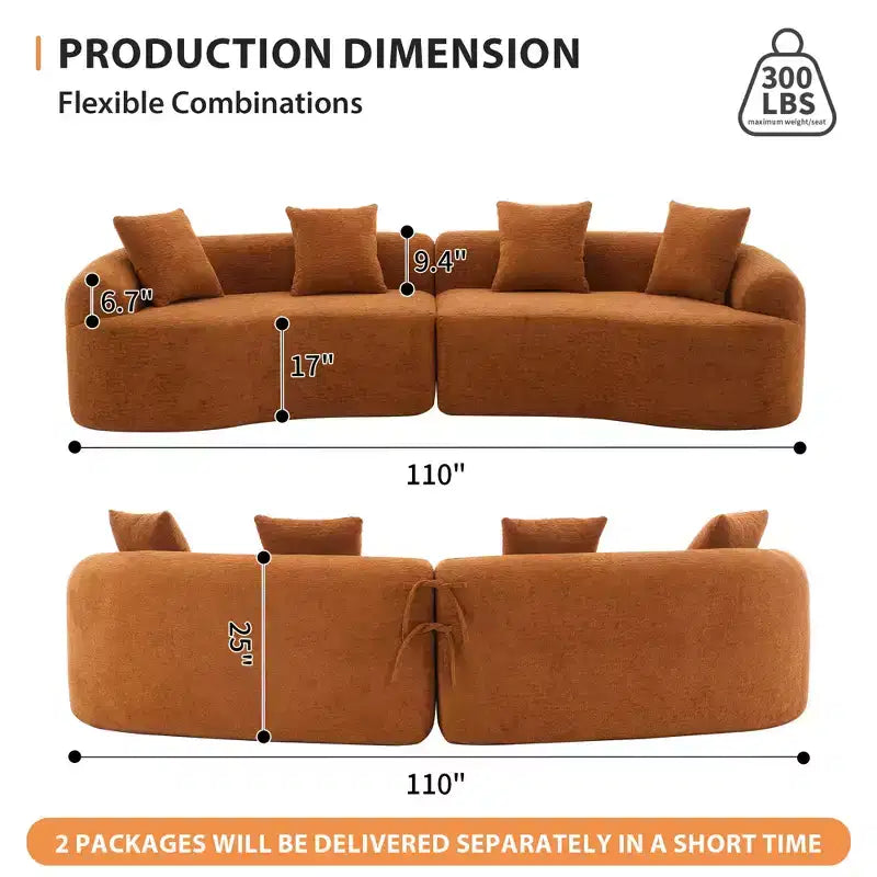 110 Canapé modulaire sectionnel avec compression complète