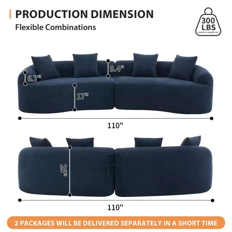 110 Canapé modulaire sectionnel avec compression complète