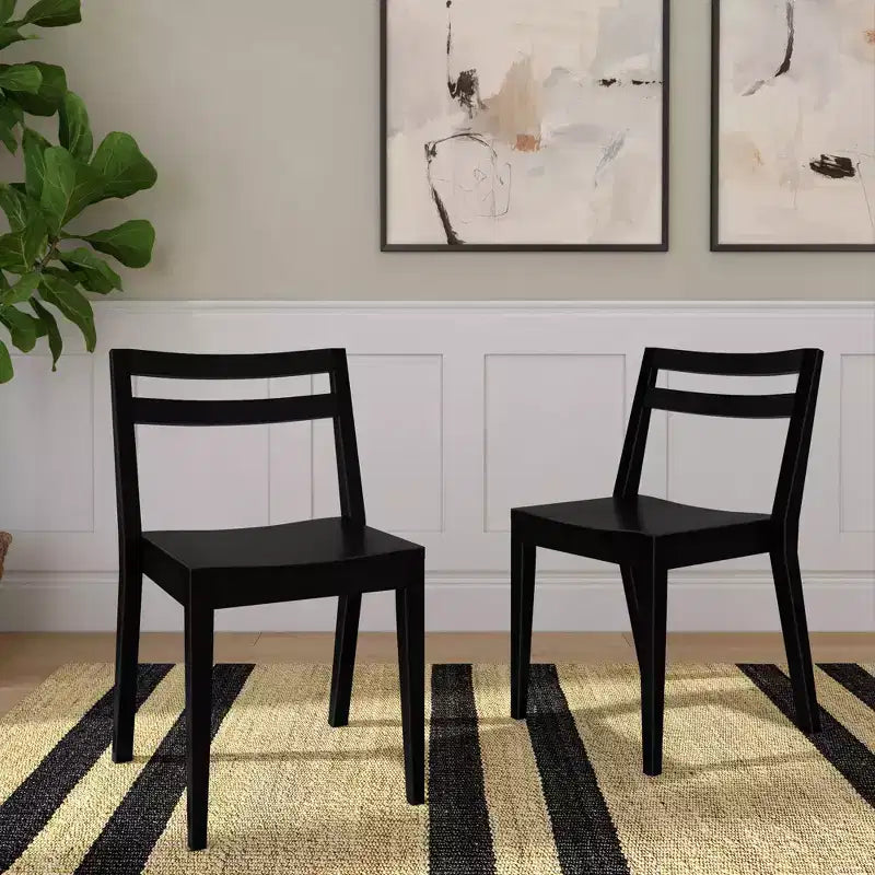 Chaises de salle à manger (lot de 2), chaises de cuisine modernes en bois massif