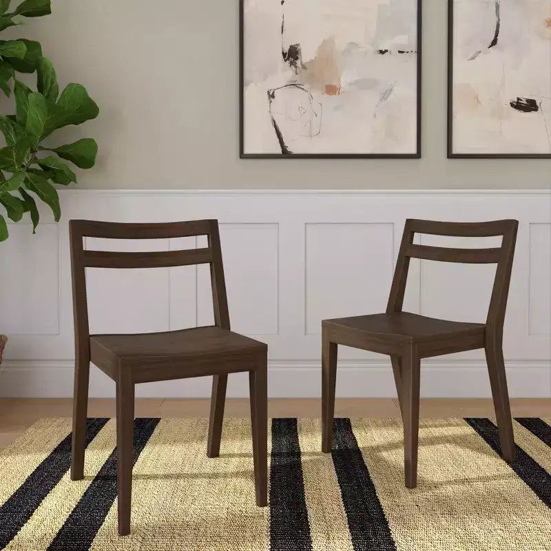 Chaises de salle à manger (lot de 2), chaises de cuisine modernes en bois massif