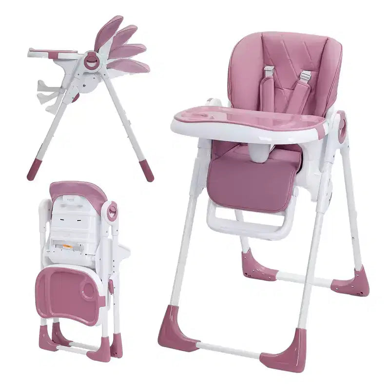 Chaise haute bébé, Chaise haute multifonctionnelle pour bébés avec hauteur et inclinaison réglables, Chaise haute pliable pour bébés et tout-petits, Chaise haute