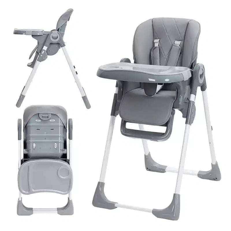 Chaise haute bébé, Chaise haute multifonctionnelle pour bébés avec hauteur et inclinaison réglables, Chaise haute pliable pour bébés et tout-petits, Chaise haute