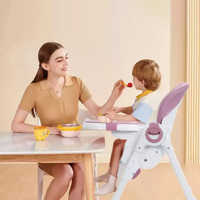 Chaise haute bébé, Chaise haute multifonctionnelle pour bébés avec hauteur et inclinaison réglables, Chaise haute pliable pour bébés et tout-petits, Chaise haute