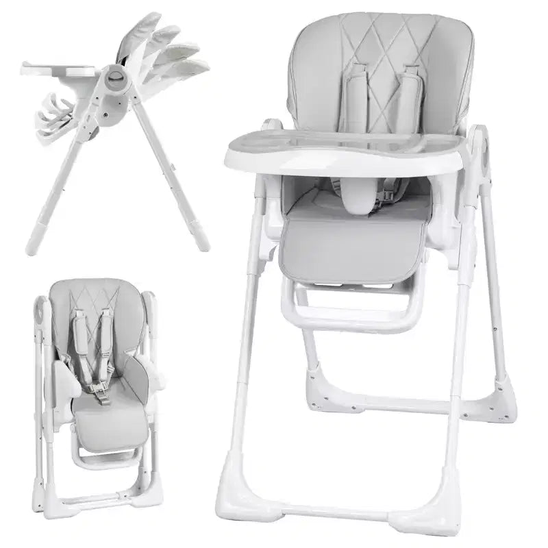 Chaise haute bébé, Chaise haute multifonctionnelle pour bébés avec hauteur et inclinaison réglables, Chaise haute pliable pour bébés et tout-petits, Chaise haute