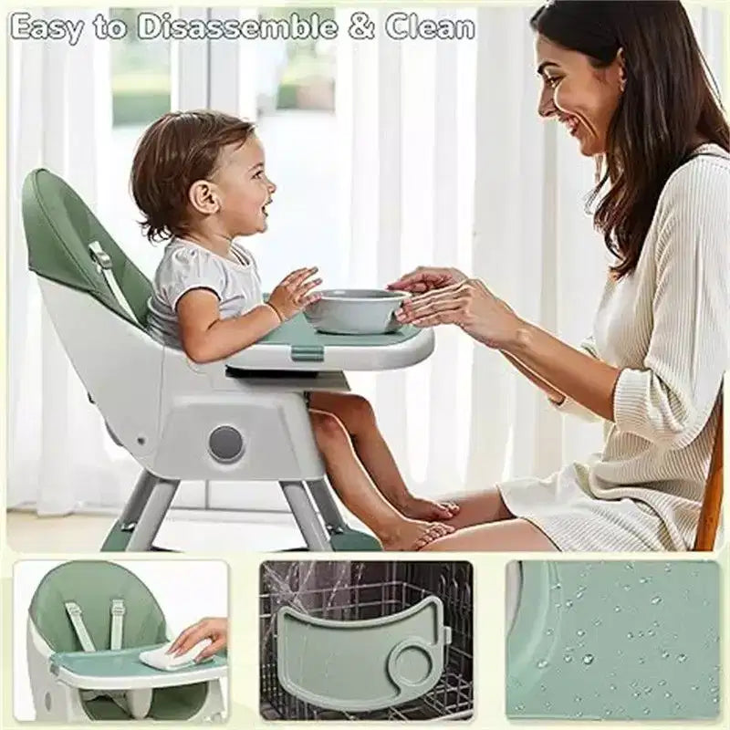 Chaise haute et transat portable 6 en 1 Karl Home pour bébé - gris