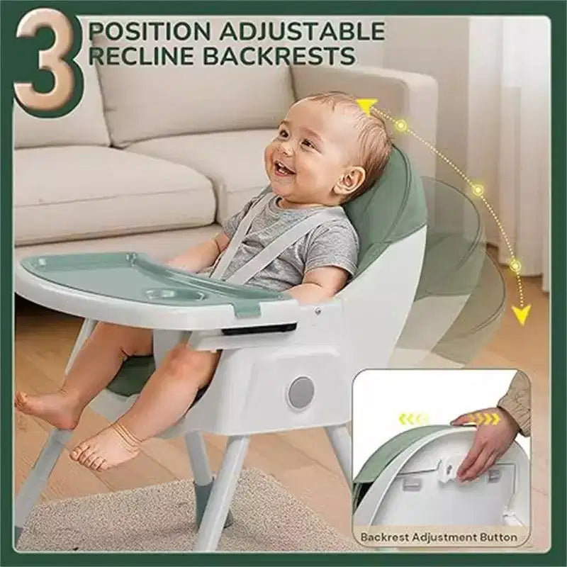 Chaise haute et transat portable 6 en 1 Karl Home pour bébé - gris