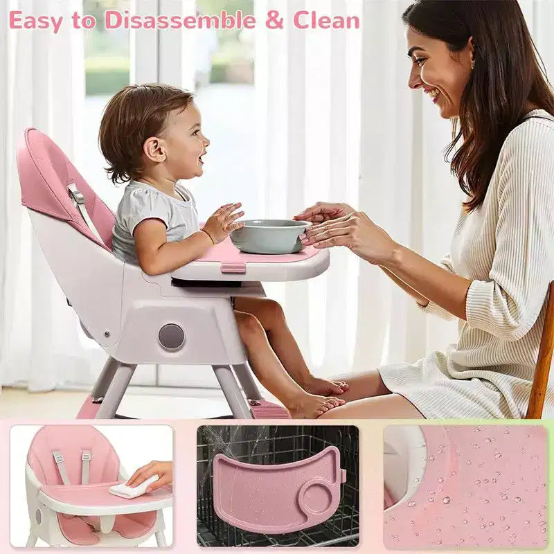 Chaise haute et transat portable 6 en 1 Karl Home pour bébé - gris
