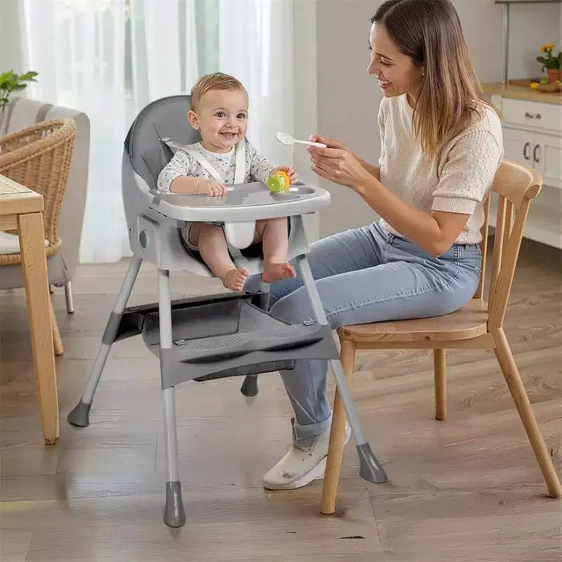 Chaise haute et transat portable 6 en 1 Karl Home pour bébé - gris