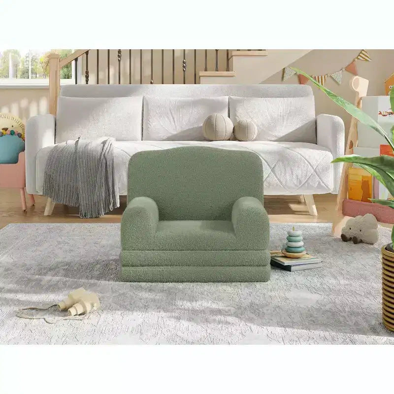 Canapé 2-en-1, canapé pliable pour enfant, fauteuil en mousse