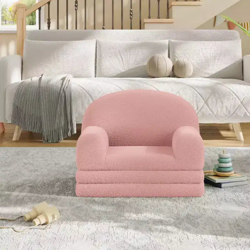 Canapé 2-en-1, canapé pliable pour enfant, fauteuil en mousse