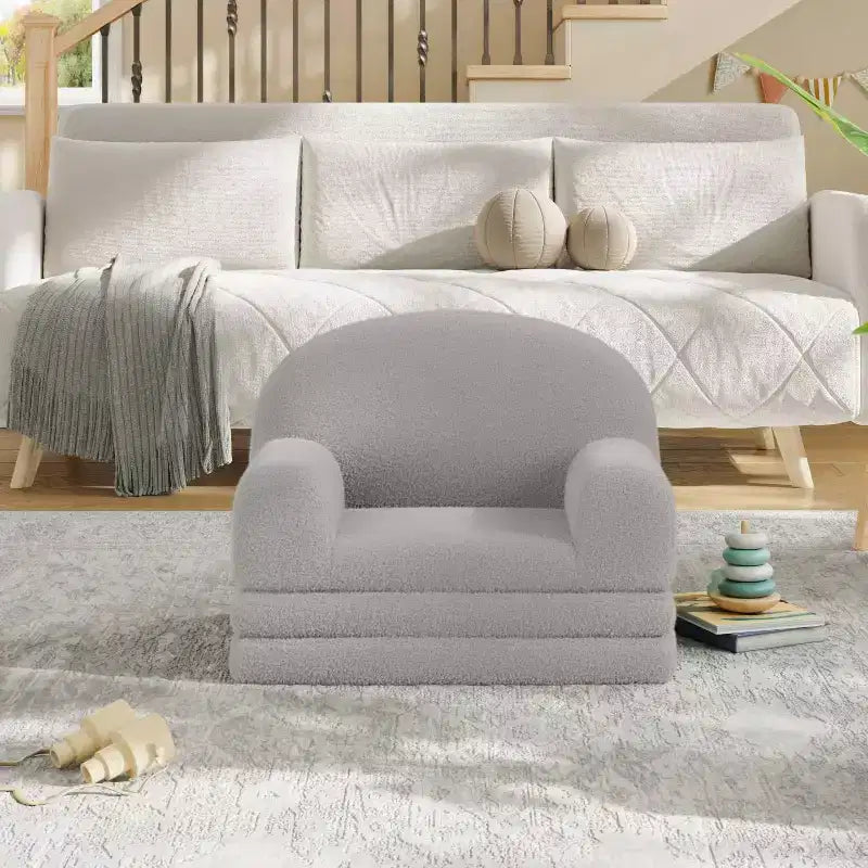 Canapé 2-en-1, canapé pliable pour enfant, fauteuil en mousse