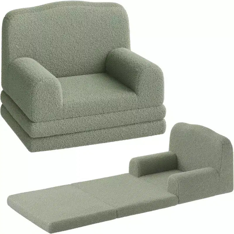 Canapé 2-en-1, canapé pliable pour enfant, fauteuil en mousse