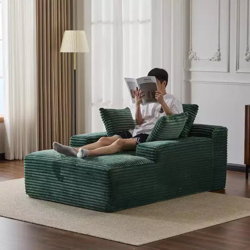 Canapé-lit moderne surdimensionné avec accoudoirs et oreillers décoratifs, futon rembourré et profond pour salon