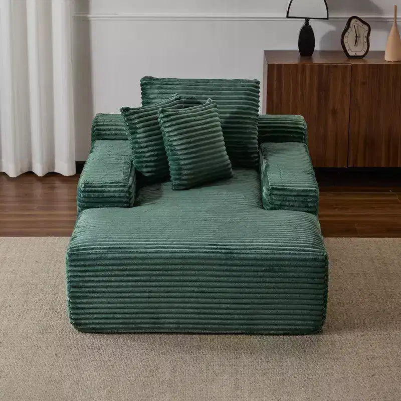 Canapé-lit moderne surdimensionné avec accoudoirs et oreillers décoratifs, futon rembourré et profond pour salon
