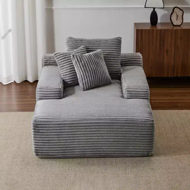 Canapé-lit moderne surdimensionné avec accoudoirs et oreillers décoratifs, futon rembourré et profond pour salon