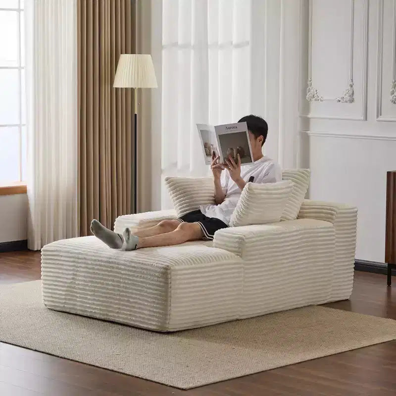 Canapé-lit moderne surdimensionné avec accoudoirs et oreillers décoratifs, futon rembourré et profond pour salon