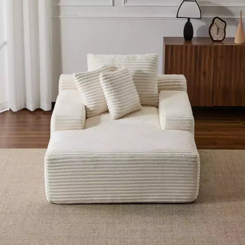 Canapé-lit moderne surdimensionné avec accoudoirs et oreillers décoratifs, futon rembourré et profond pour salon