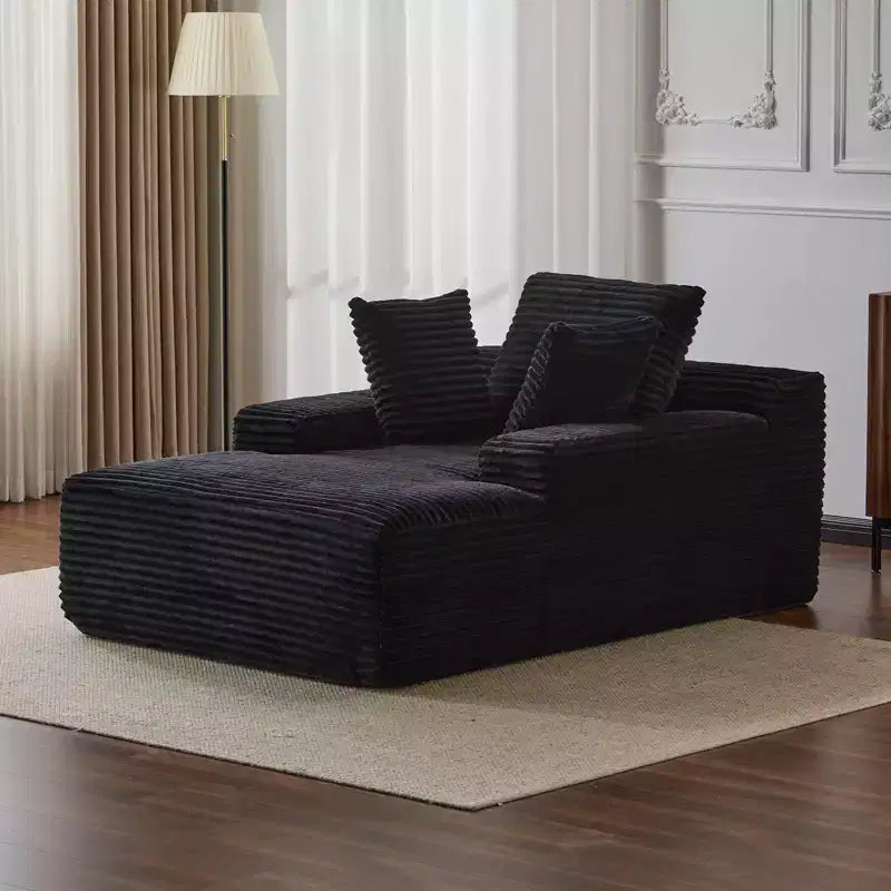 Canapé-lit moderne surdimensionné avec accoudoirs et oreillers décoratifs, futon rembourré et profond pour salon