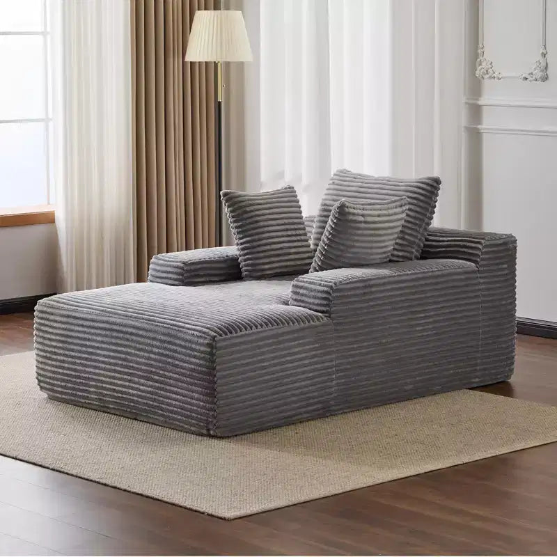 Canapé-lit moderne surdimensionné avec accoudoirs et oreillers décoratifs, futon rembourré et profond pour salon