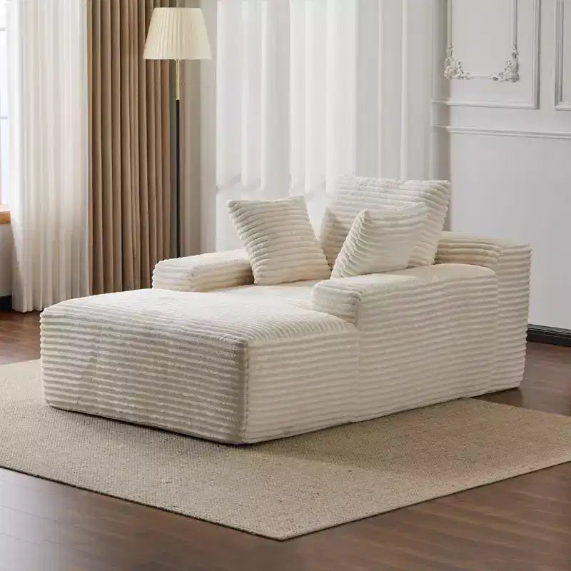 Canapé-lit moderne surdimensionné avec accoudoirs et oreillers décoratifs, futon rembourré et profond pour salon