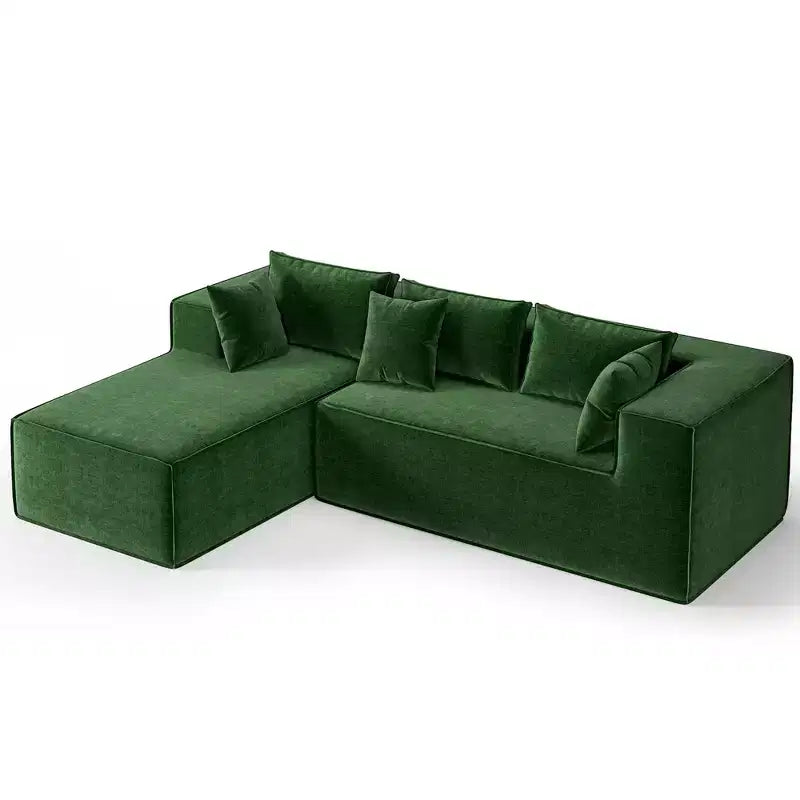 Canapés modulaires pour salon, canapé sectionnel Cloud avec assise profonde, canapé en L modulaire de 106,7 po avec chaise longue, canapés rembourrés