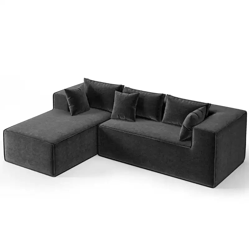 Canapés modulaires pour salon, canapé sectionnel Cloud avec assise profonde, canapé en L modulaire de 106,7 po avec chaise longue, canapés rembourrés
