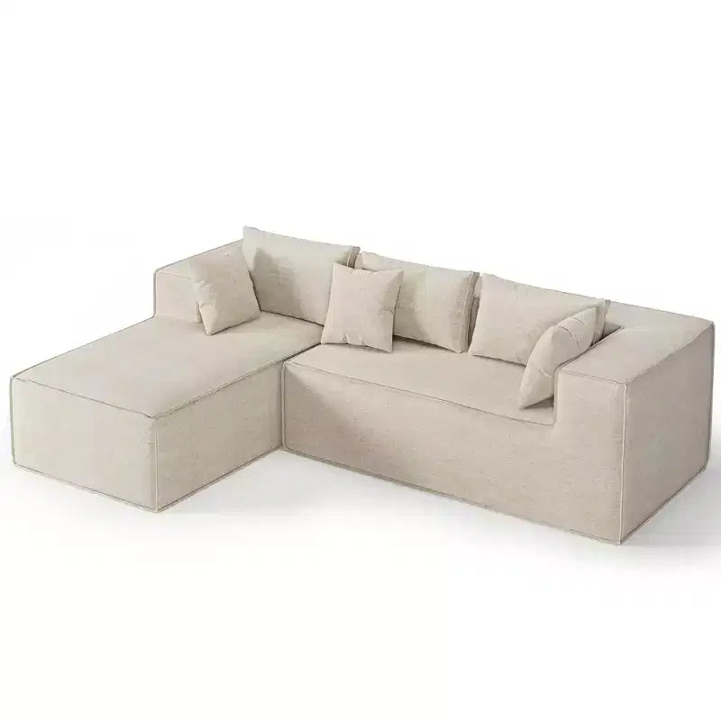 Canapés modulaires pour salon, canapé sectionnel Cloud avec assise profonde, canapé en L modulaire de 106,7 po avec chaise longue, canapés rembourrés