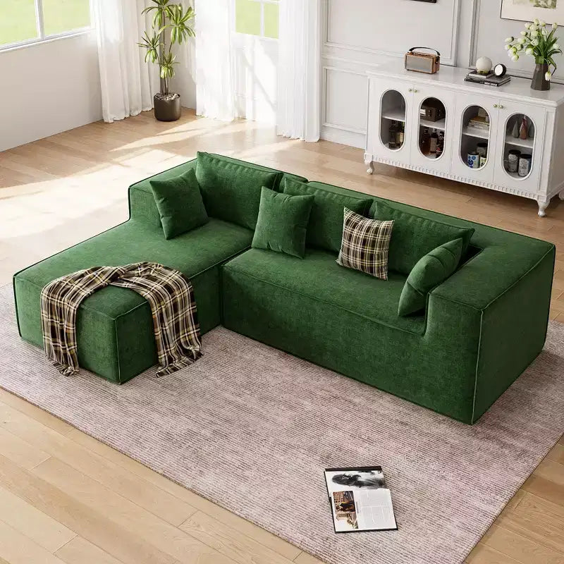 Canapés modulaires pour salon, canapé sectionnel Cloud avec assise profonde, canapé en L modulaire de 106,7 po avec chaise longue, canapés rembourrés