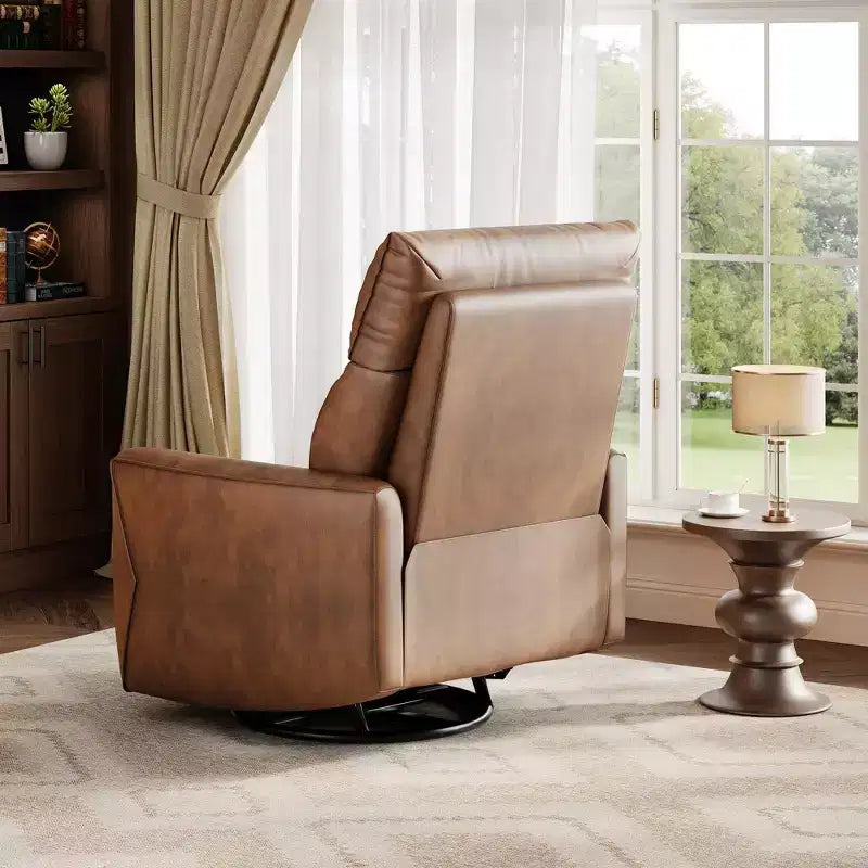 Fauteuil inclinable électrique, fauteuil pivotant et berçant pour adultes, fauteuil de relaxation en tissu rembourré avec ports USB pour chambre d de bébé