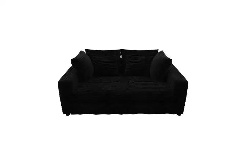 102.4 Canapé 4 places en velours côtelé moelleux, avec oreillers doux, méridienne convertible à assise profonde pour salon, chambre, appartement, bureau