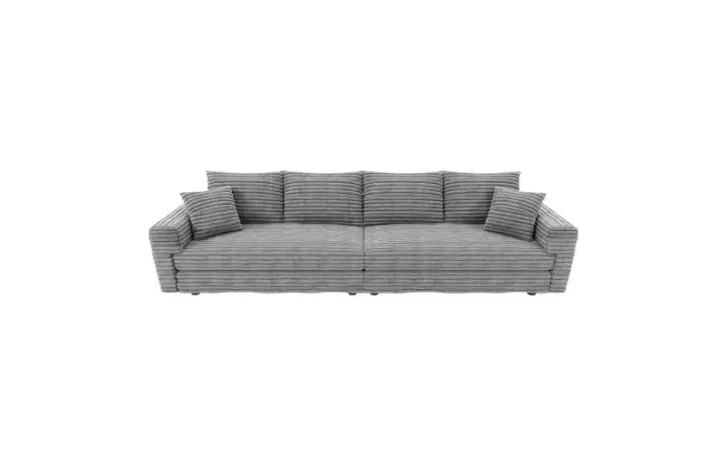 102.4 Canapé 4 places en velours côtelé moelleux, avec oreillers doux, méridienne convertible à assise profonde pour salon, chambre, appartement, bureau