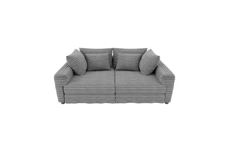 102.4 Canapé 4 places en velours côtelé moelleux, avec oreillers doux, méridienne convertible à assise profonde pour salon, chambre, appartement, bureau