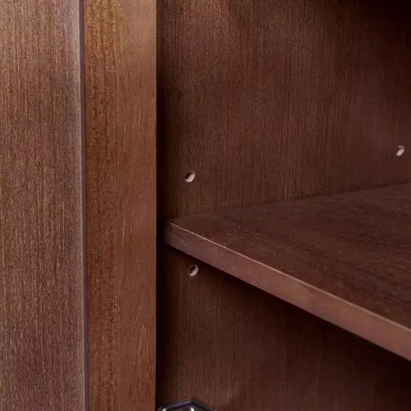 Meuble d'appoint moderne boho Hatteras avec accents en bois massif et rotin naturel - Teamson Home