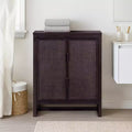 Hatteras Modern Boho Accent Cabinet with Solid Wood & Natural Rattan Accents-Teamson Home