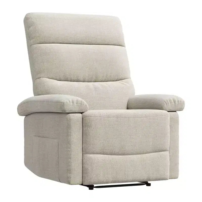 Fauteuil inclinable pour adultes, manuel, en tissu, avec poche latérale, canapé individuel ergonomique réglable pour petit salon, chambre d'enfant, chambre à coucher
