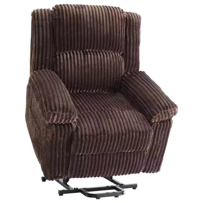 Fauteuil inclinable releveur électrique avec chaleur et massage, fauteuil releveur électrique avec siège rembourré et 2 poches latérales, canapé-fauteuil simple pour salon