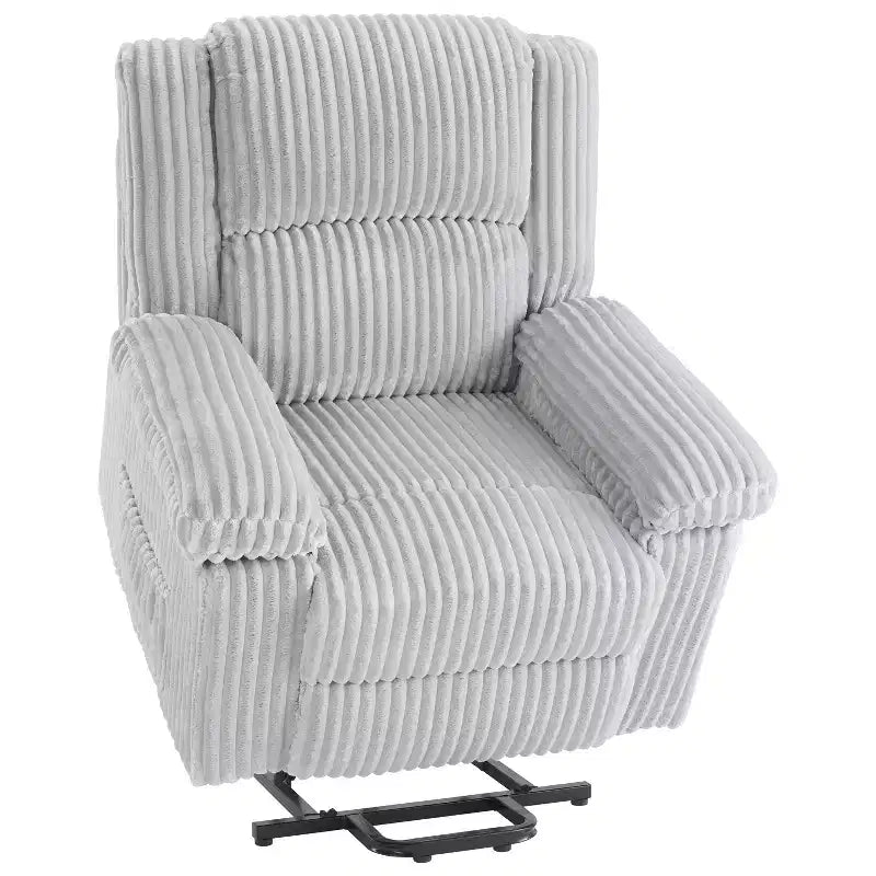Fauteuil inclinable releveur électrique avec chaleur et massage, fauteuil releveur électrique avec siège rembourré et 2 poches latérales, canapé-fauteuil simple pour salon