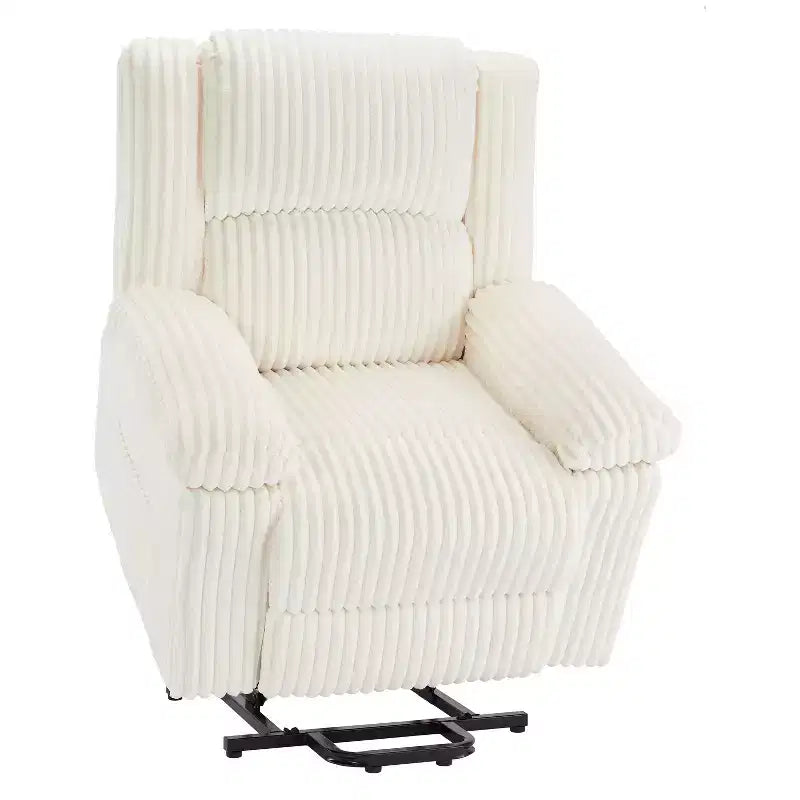 Fauteuil inclinable releveur électrique avec chaleur et massage, fauteuil releveur électrique avec siège rembourré et 2 poches latérales, canapé-fauteuil simple pour salon