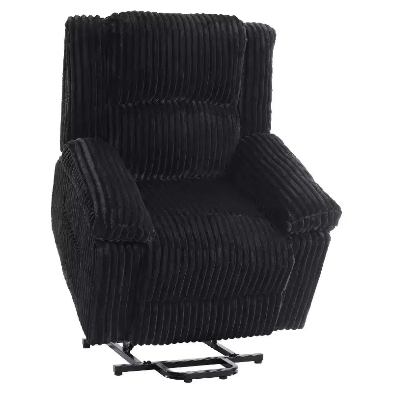 Fauteuil inclinable releveur électrique avec chaleur et massage, fauteuil releveur électrique avec siège rembourré et 2 poches latérales, canapé-fauteuil simple pour salon