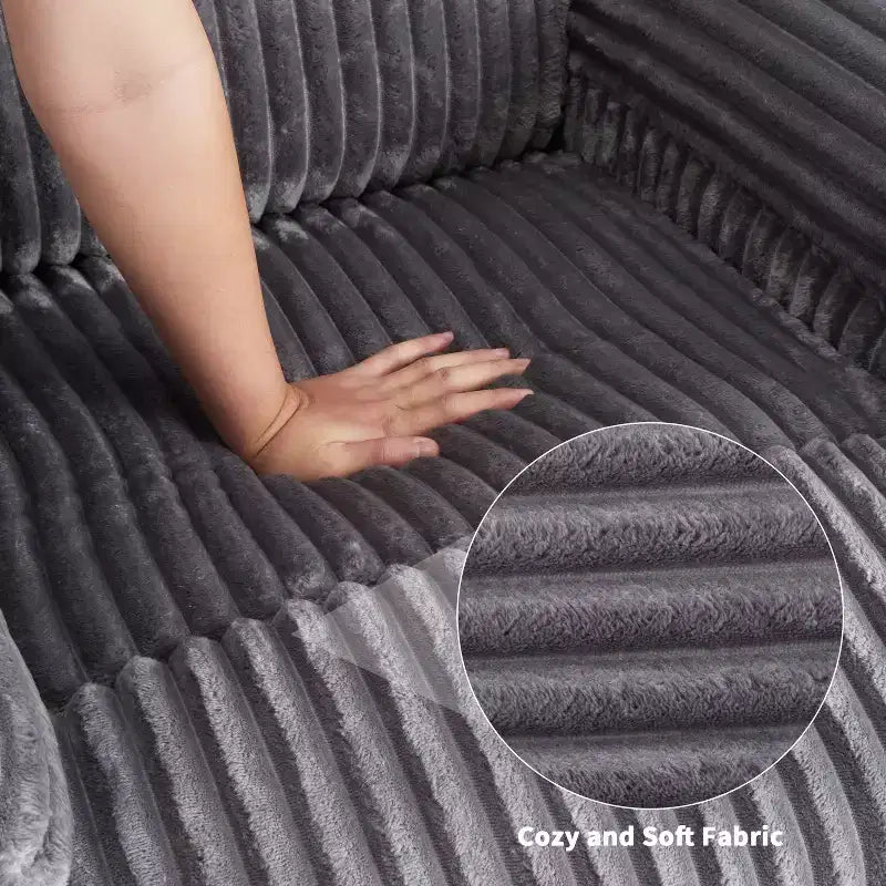 Fauteuil inclinable en velours côtelé, Canapé inclinable manuel avec poignée, accoudoirs rembourrés, rembourrage épais, poche latérale, capacité de 180 kg