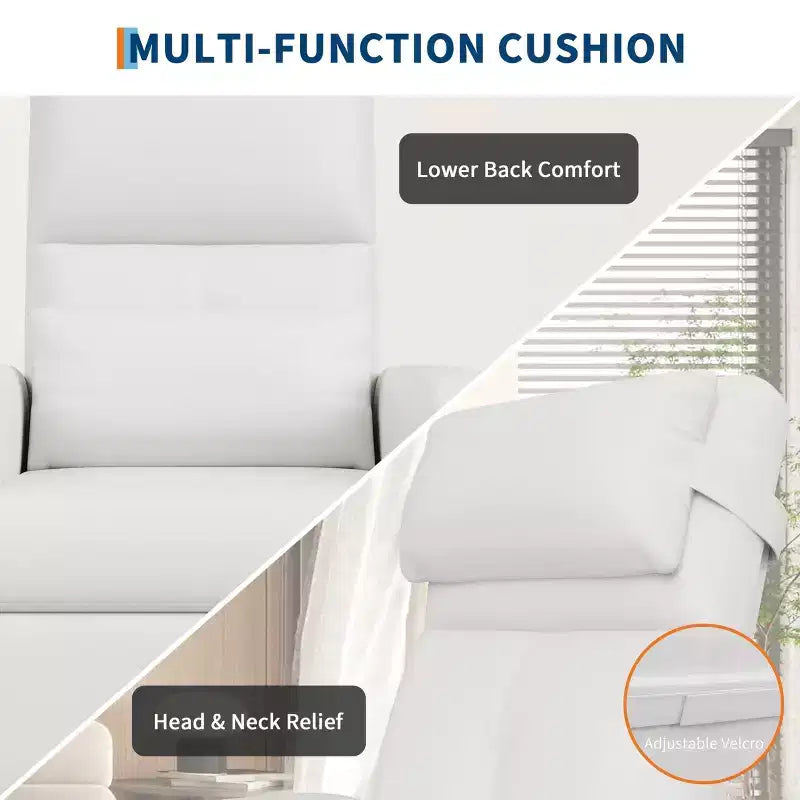 Fauteuil inclinable releveur électrique, Canapé individuel en cuir PU surdimensionné avec haut dossier et 2 poches latérales, Siège de cinéma maison réglable pour salon