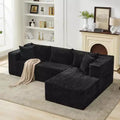 GustoWave 106 Inch Reversible Sectional Sofa, l-Shaped Cloud Couch with Oversized Chaise,3-Seat Contemporary Sofa with Memory