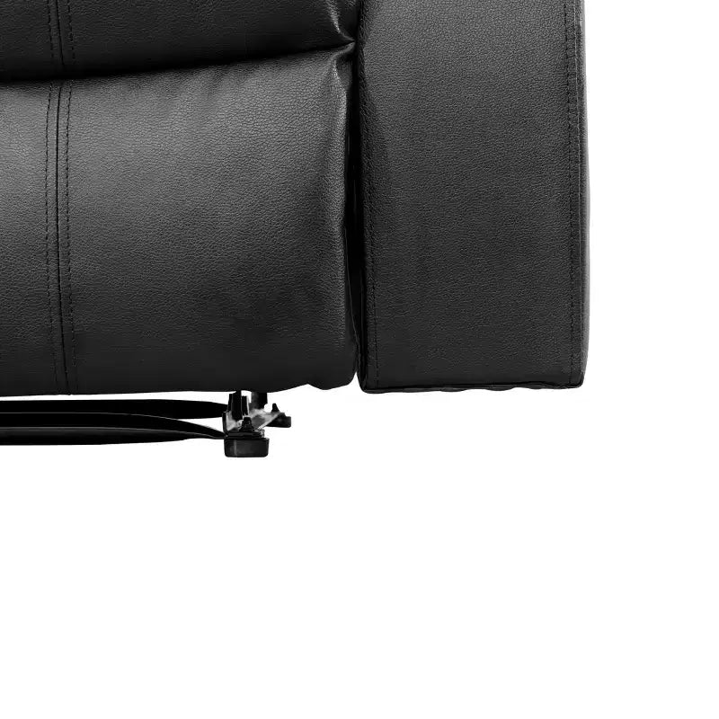 Canapé inclinable électrique, fauteuil inclinable en cuir respirant, canapé 3 places avec rangement et table réversible pour salon, noir