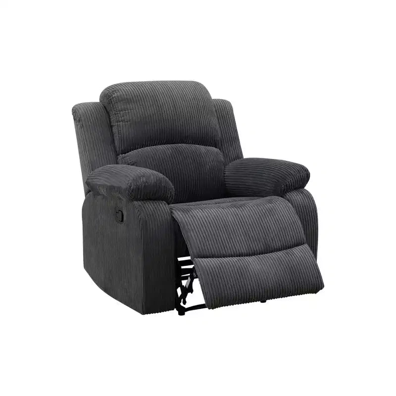 Fauteuil Inclinable Électrique, Fauteuil Inclinable Manuel en Tissu avec Dossier Réglable pour Salon, Gris Foncé