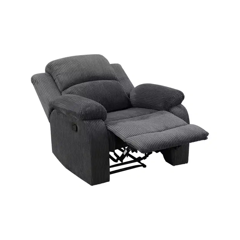 Fauteuil Inclinable Électrique, Fauteuil Inclinable Manuel en Tissu avec Dossier Réglable pour Salon, Gris Foncé