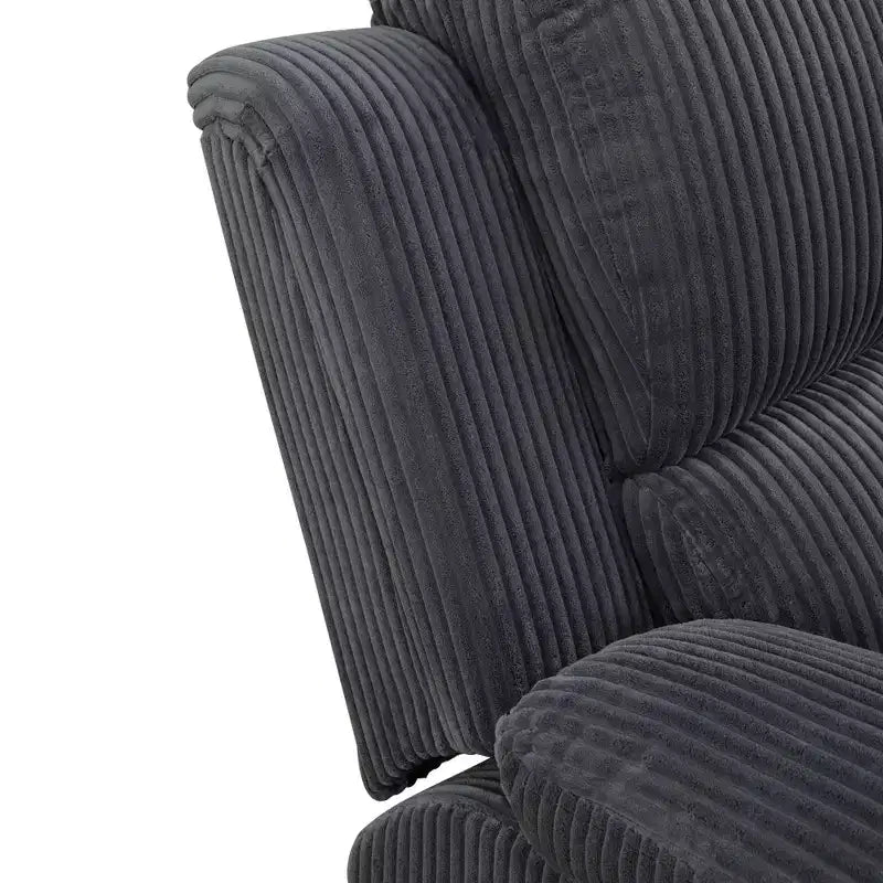 Fauteuil Inclinable Électrique, Fauteuil Inclinable Manuel en Tissu avec Dossier Réglable pour Salon, Gris Foncé